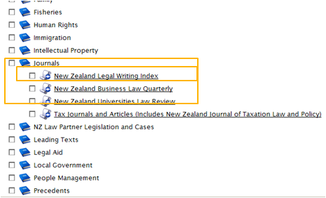 Screenshot of Brookers Online Homepage showing NZ legal writing index