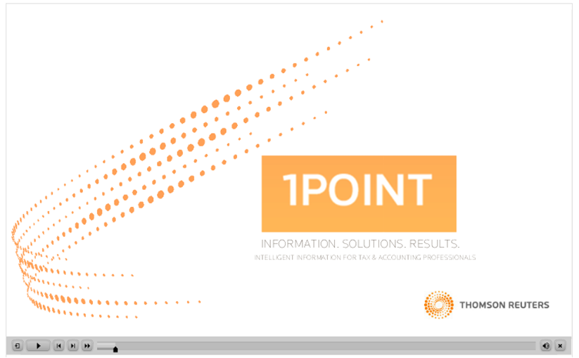 Thomson Reuters NZ tax and accounting portal 1point video tour