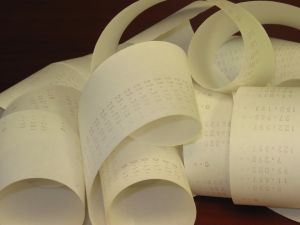 accounting calculator paper tape