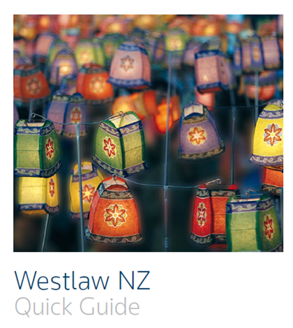Westlaw NZ Quick guide cover image  - lit chinese lanterns
