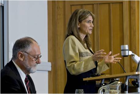 Maria Armoudian & Dr Gavin Ellis speaking to NZ Human Rights meeting