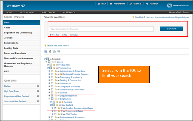 Westlaw NZ product updates