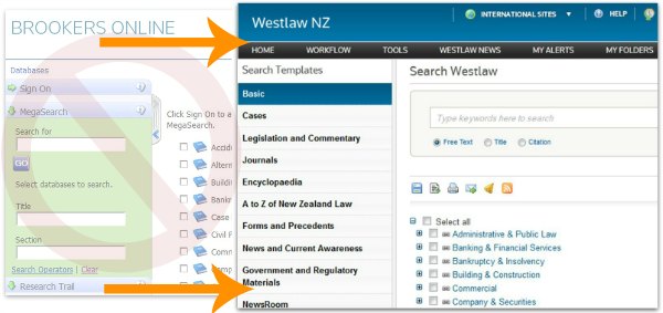Brookers Online to Westlaw NZ