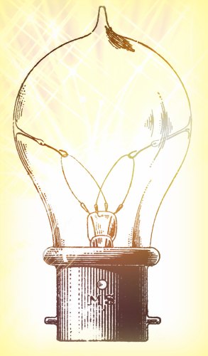 Vintage electric lightbulb