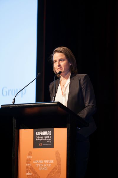 Dr Kirtstin Ferguson - presenting at the 2015 Safeguard Health  and Safety Conference 2015