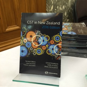 GST in New Zealand - the book displayed at its launch. 