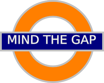 Mind the gap symbol